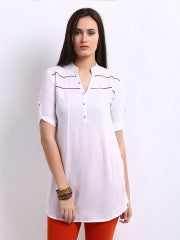 Anouk Women White Kurta