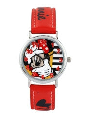 Disney Girls Red & White Dial Watch