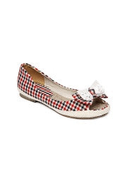 DressBerry Women Red & Off-White Ballerinas