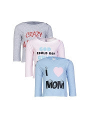 GKIDZ Infants Pack of 3 T-shirts