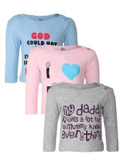 GKIDZ Infants Pack of 3 T-shirts