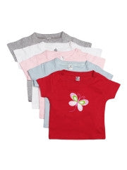 GKIDZ Unisex Pack of 5 Printed T-shirts