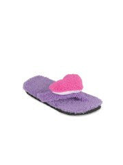 Isabelle Girls Purple and Pink Heart Flip Flops